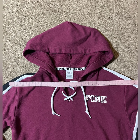 Victoria’s Secret PINK cropped hoodie with lace up detail - Picture 3 of 6
